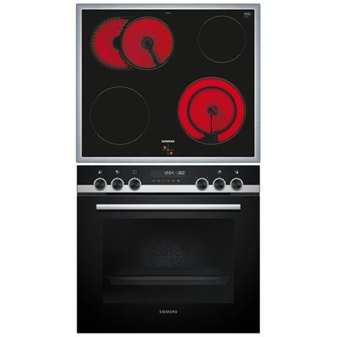 Set Forno Multifunzione Ventilato PQ521KB11 da Incasso con Caapcità 71 Litri Classe A+ Piano Cottura Elettrico 4 Zone Cottura Colore Acciaio Inossidabile Nero - Foto 1