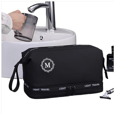 Borsa Da Toilette Da Viaggio Da Uomo - Dopp Kit Impermeabile Da Appendere Black - Foto 1