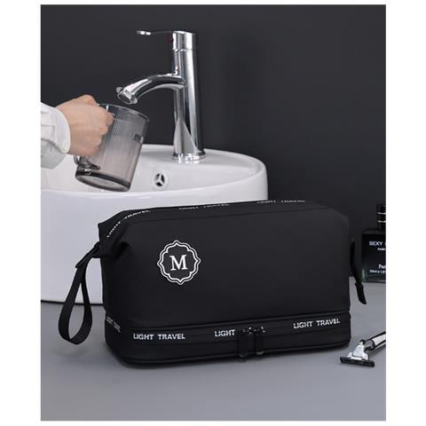 Borsa Da Toilette Da Viaggio Da Uomo - Dopp Kit Impermeabile Da Appendere Black - Foto 2