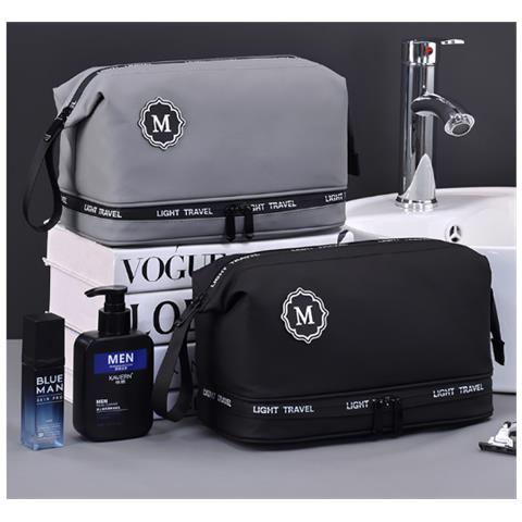 Borsa Da Toilette Da Viaggio Da Uomo - Dopp Kit Impermeabile Da Appendere Black - Foto 3