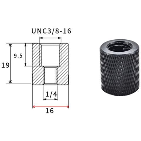 Confezione Da 5 Adattatori Con Filettatura Maschio Da 1/4"" Femmina A M8 Per Treppiedi E Accessori Per Fotocamere   3/8-16 - Foto 1