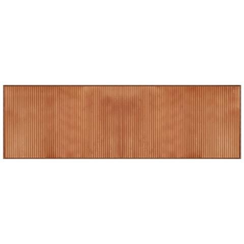 Tappeto Rettangolare Marrone 60x200 Cm In Bambù - Foto 1