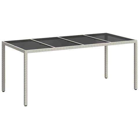 Tavolo da Pranzo da Giardino Bianco 190x90x75 cm Polyrattan - Foto 1