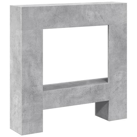 Cornice per Camino Grigio Cemento 81x18x82 cm in Truciolato - Foto 1