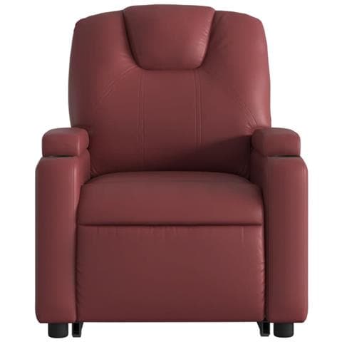 Poltrona Alzapersona Reclinabile Rosso Vino in Similpelle - Foto 9