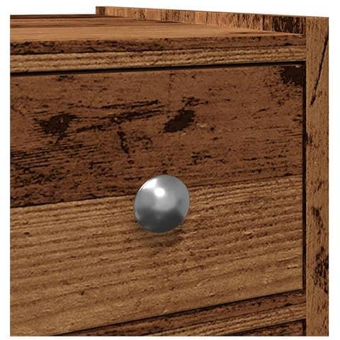 Armadietto da Bagno Stretto con Ruote Rovere Antico Truciolato - Foto 9