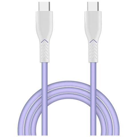 Cavo Di Ricarica Rapida Usb-c A Usb-c Da 60w Per Laptop E Dispositivi Mobili Purple - Foto 1