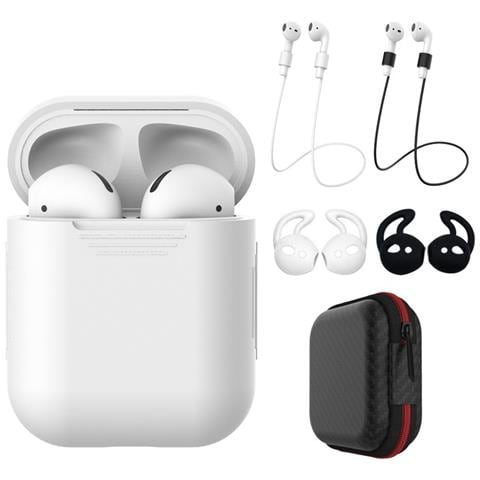 Set 6 Pezzi Custodia Protettiva Per Auricolari Compatibile Con Airpods, Silicone Multicolore, Antiscivolo E Antiurto White - Foto 1