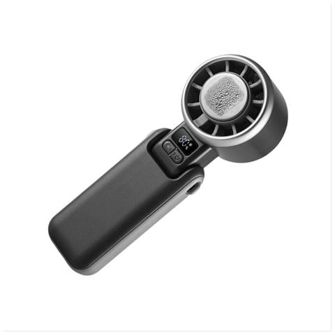 Ventilatore Portatile Ad Alta Velocità Con Raffreddamento A Ghiaccio E Display Digitale Grey - Foto 2