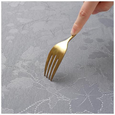 Tovaglia Di Lino Impermeabile Grigio Scuro 140x220cm Resistente Alle Macchie - Foto 2