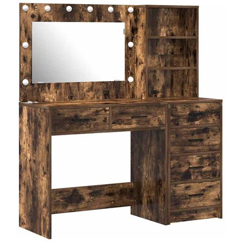 Tavolo da Trucco con cassetto 2 pcs Marrone 78.5 x 41 x 135 cm - Foto 1