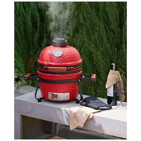 Mini Barbecue A Carbonella Kamado Ceramica Rosso - Foto 1
