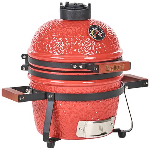 Mini Barbecue A Carbonella Kamado Ceramica Rosso - Foto 5