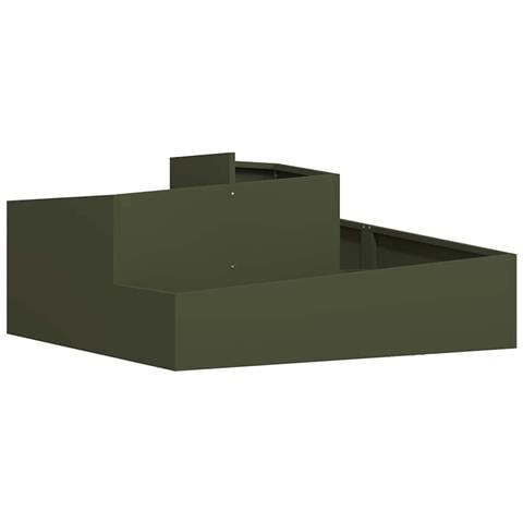 Vaso da giardino Oliver verde 100 x 100 x 50 cm Acciaio - Foto 1