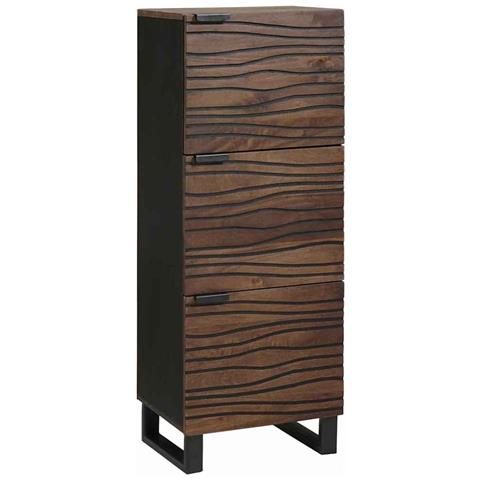 Credenza Marrone 40 x 33 x 110 cm legno massello di mango - Foto 1