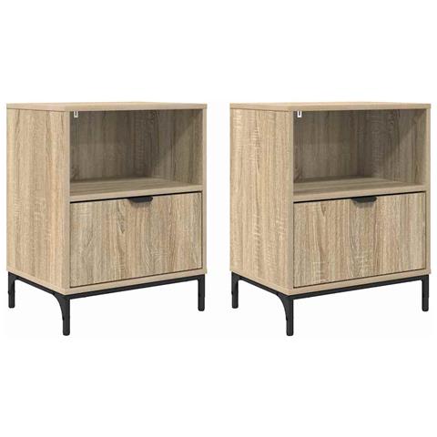 Comodini 2 pcs rovere sonoma 49 x 36 x 61 cm Legno multistrato - Foto 1