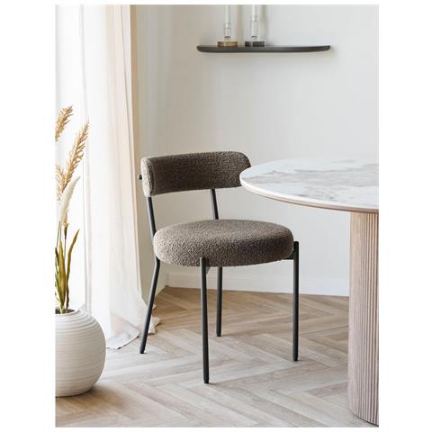 Set Di 2 Sedie Badalona - Nero - Plastica - 46,5x55x82 Cm - Foto 2