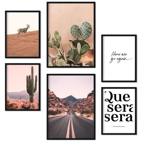 Set Di 6 Stampe Poster Del Messico, Stampe Artistiche Da Parete, Stampe Decorative, Design D'interni In Galleria D'arte A3 & A4 Senza Cornice - Foto 1