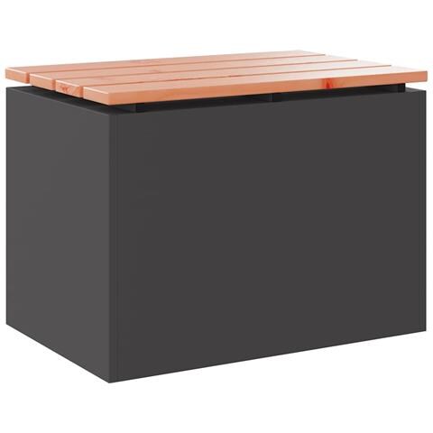 Panchina da giardino Nero 60 x 40 x 43 cm - Foto 1