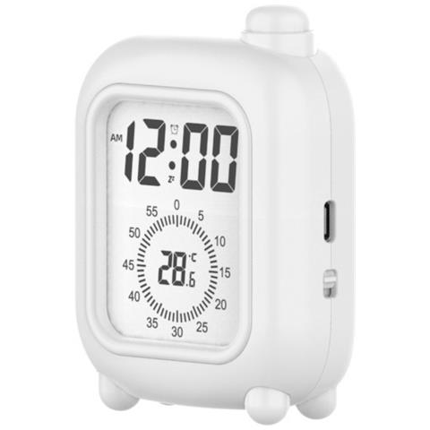 Sveglia A Valigia Ricaricabile Con Timer Visivo Per Studio Focalizzato White - Foto 1
