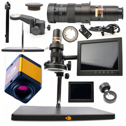 Mikroscopio Digitale Earth Pro Mcep-0.5x - Zoom 7x-45x, Display 8"" | Oculare 360°, Illuminatore 56xled, Camera Pegasus Pro - Foto 1