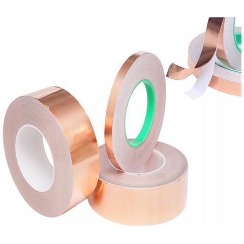 Nastro Di Rame 15mm X 50m - Adesivo Conduttivo Su Entrambi I Lati | Spessore 0,05mm | Progetti Diy, Schermatura Emi, Barriera Per Lumache - Foto 1