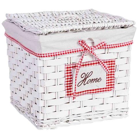 Cesto Portabiancheria In Vimini Grigio 32x32x28h Cm - Foto 1