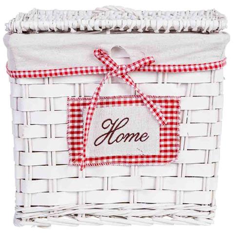 Cesto Portabiancheria In Vimini Grigio 32x32x28h Cm - Foto 2