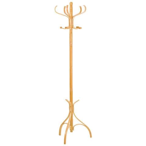 Appendiabiti Da Terra In Legno Laccato Miele 45x45x182h Cm - Foto 1