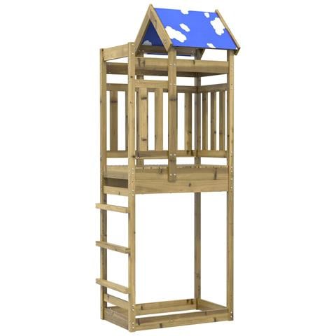 Torre da Gioco Marrone Legno Impregnato Solido - Foto 1