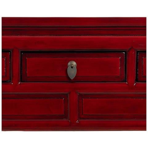 Mobile Da Ingresso In Legno Rosso 129x30x89h Cm - Foto 7