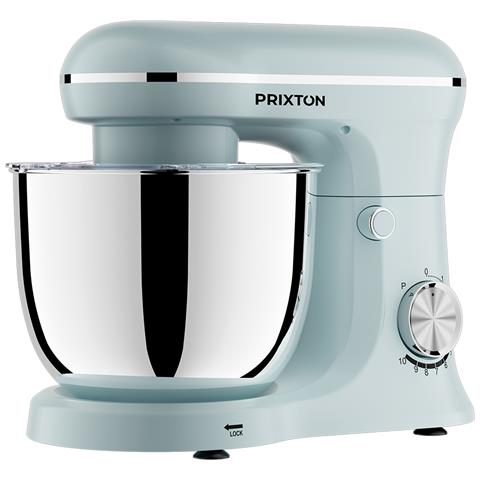 Frullatore Impastatrice Kr250 Per Pasticceria, Potenza 1500 W, 10 Velocità, Ciotola Acciaio Inox Da 5 Litri, 3 Accessori, Coperchio Trasparente (azzurro) - Foto 2