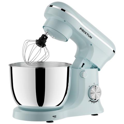Frullatore Impastatrice Kr250 Per Pasticceria, Potenza 1500 W, 10 Velocità, Ciotola Acciaio Inox Da 5 Litri, 3 Accessori, Coperchio Trasparente (azzurro) - Foto 3