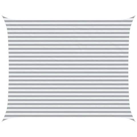 Vela da ombra solare Grigio chiaro e bianco 4,5 x 3,5 m - Foto 1