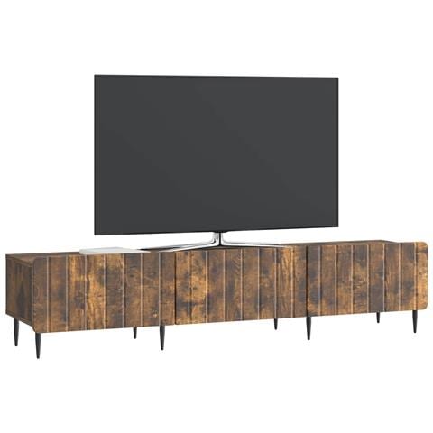 Mobile TV Rovere Fumo 147 x 34,5 x 32 cm Legno ingegnerizzato - Foto 2
