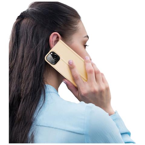 Skin Pro Bookcase Tipo Custodia Per Iphone 13 Pro Max Dorata - Foto 7