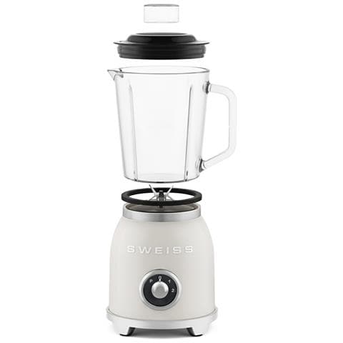 Frullatore Vintage A 2 Velocità E Funzione Pulse Mxv8, 6 Lame In Acciaio Inox, 1,5 L, Ciotola In Vetro, 1000 W, Beige - Foto 6