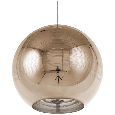 Lampadario Sferico In Vetro Dorato Asaro - Foto 24