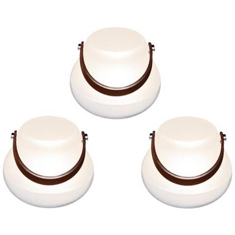 3 Lanterne A Led H: 9 Cm Illuminazione Per Uso Esterno Ed Interno Fiamma Di Candela O Luce Normale Imposta I Tuoi Colori Preferiti Tramite App Uso Wireless Timer On-off - Foto 1