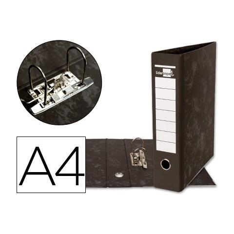 Raccoglitori A Leva, Formato A4, Cartone Rivestito Senza Rado Dorso 80 Mm Nero Compressore Metalico - Foto 1