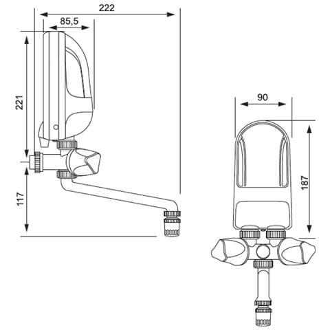 Immediata Elettrico Riscaldatore Di Acqua Calda Di Lavaggio Della Caldaia Mano 4,5 Kw Beccuccio Di Plastica Bianca - Foto 3