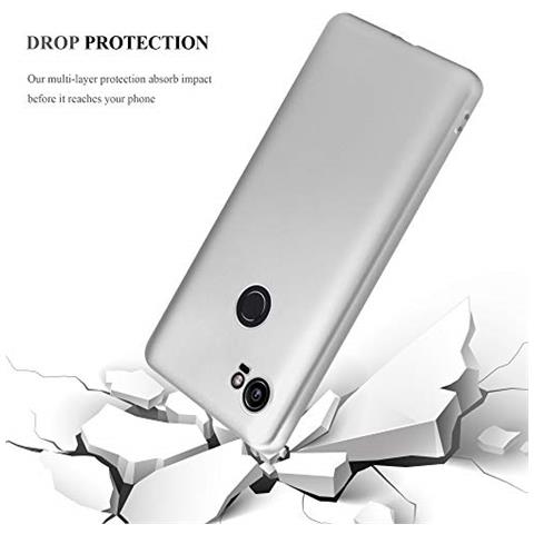 Custodia Compatibile Con Google Pixel 2 Xl In Argento Metallico - Coperchio Protettivo In Silicone Tpu Flessibile - Foto 2