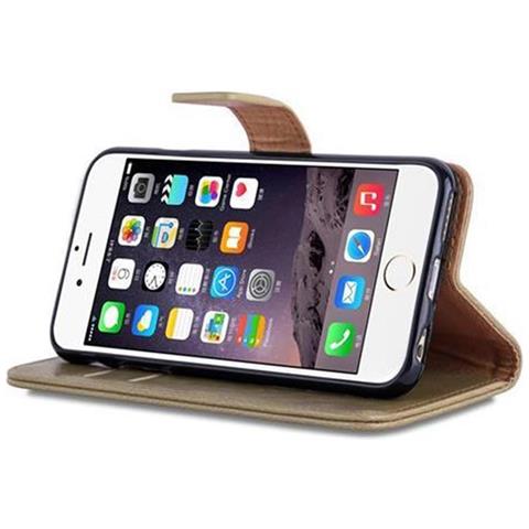 Custodia Compatibile Con Apple Iphone 6 / Iphone 6s In Marrone Cappuccino - Coperchio Protettiva Con Chiusura Magnetica, Funzione Stand E Tasca Per Le Carte - Foto 11