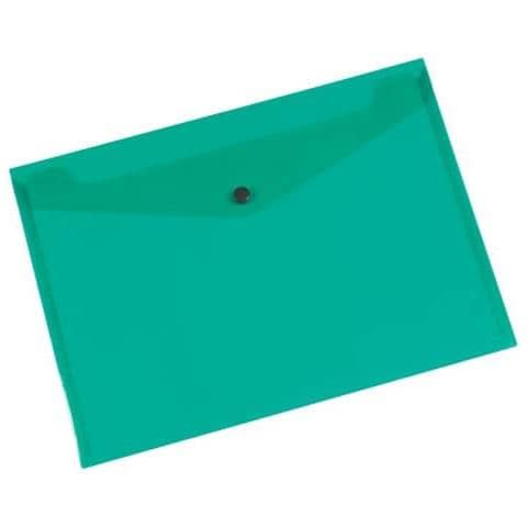 Portadocumenti Con Bottone A4+ Ppl Verde Kf03597 (conf. 12)  - Foto 1