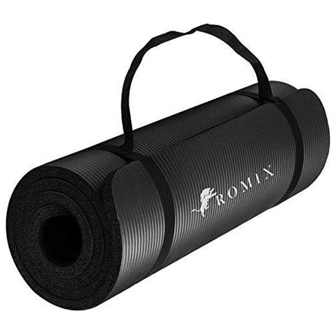 Yoga Mat 15mm Di Spessore Ad Alta Densit Antiscivolo Eco-friendly Memory Foam Pad Leggero Fitness Materassino Ginnico Per Uomo Donna Home Allenamento Di Ginnastica Meditazione Pilates Stretching Camping Viaggio - Nero - Foto 1
