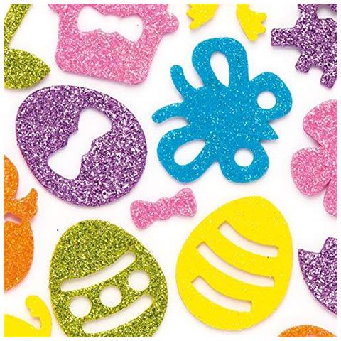 Aw148 Pasqua Glitter Stickers Gommapiuma (pacchetto Di 100) Abbellimenti Per I Bambini Di Pasqua Arti E Mestieri - Foto 4