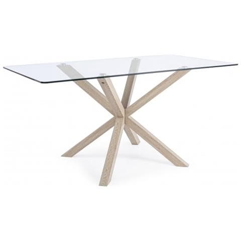 Tavolo May Rettangolare Gamba Naturale 160x90 Cm - Foto 1