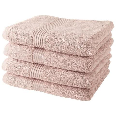 Set Di 4 Asciugamani Da Bagno 100% Cotone - 50x100 Cm - Sand Rose - Foto 2
