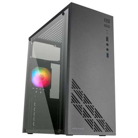 Case Gaming MC100 Middle Tower ATX / micro ATX / Mini-ITX 1 Porte USB 3.0 Colore Nero (Finestrato)  - Foto 1