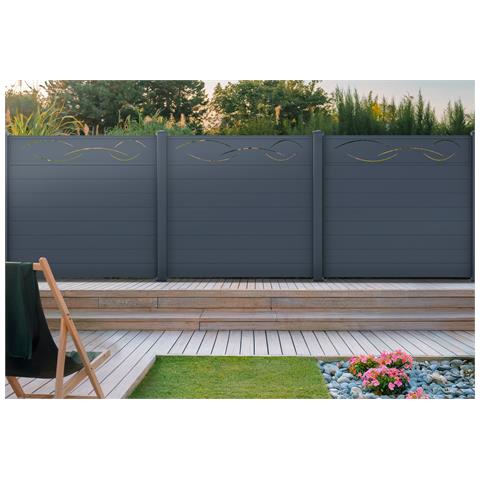 Life 190h170 Recinzione In Alluminio Semiforato Grigio - Foto 6